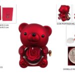 ORSETTO 13.5CM CON ROSA ESTERNA E PORTAGIOIELLI IN SCATOLA REGALO ART.XSV25002111