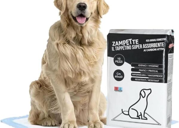 TAPPETINI ANIMALI 60X60 ZAMPETTE 10 PZ CARBONI ATTIVI