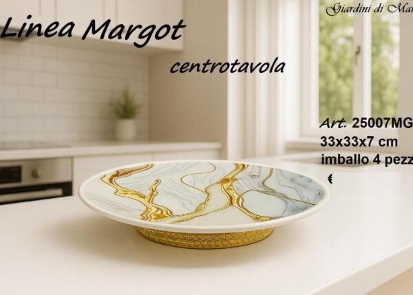 L.MARGOT CENTROTAVOLA EFFETTO MARMO GOLD ART.25007MG