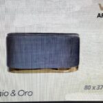 PANCA CONTENITORE IN VELLUTO GRIGIO E OR ART.746194