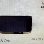 PANCA CONTENITORE IN VELLUTO NERO E ORO ART.746200
