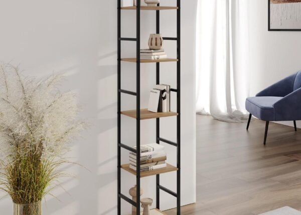 MOBILETTO IN LEGNO E METALLO 5 RIPIANI 29X23.5X144CM ART.07199 -