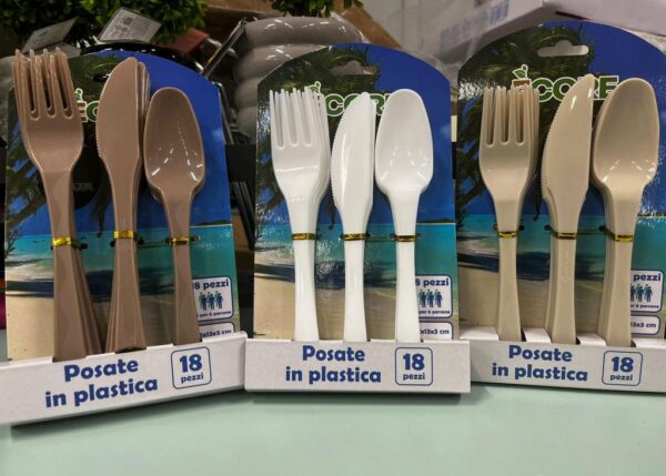 POSATE PLASTICA SHABBY 18PZ