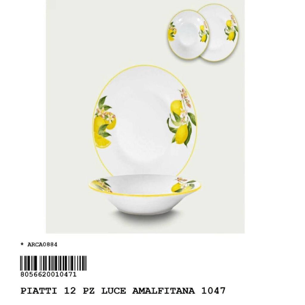PIATTI S/12 PZ LUCE AMALFITANA ART.1047 PIATTI S/12 PZ LUCE AMALFITANA ART.1047