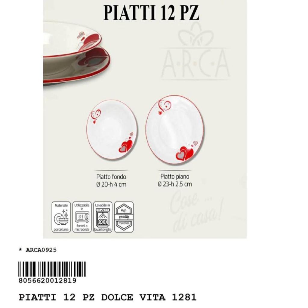 PIATTI S/12 PZ DOLCE VITA ART.1281 PIATTI S/12 PZ DOLCE VITA ART.1281