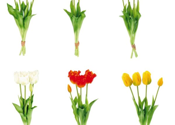 BOUQUET TULIP REAL TOU 3F2B 6C CM45 ART.119207