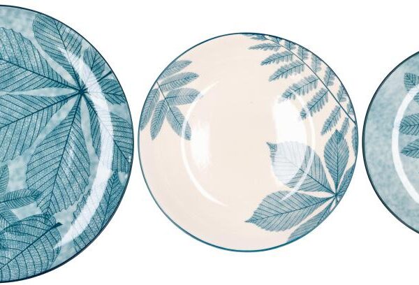 SERVIZIO PIATTI PORCELLANA BLU 18PZ ART.120501
