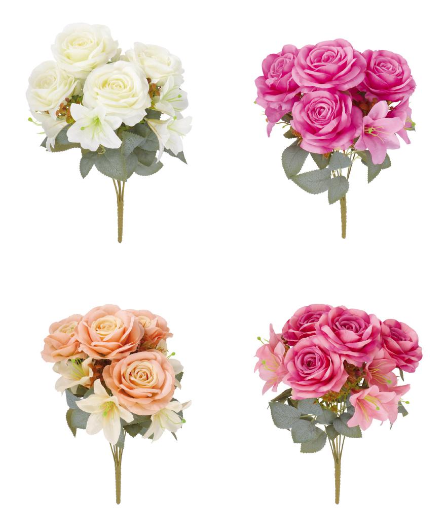 BOUQUET ROSE+GIGLI 10F ASS4COL CM42 ART.120794 BOUQUET ROSE+GIGLI 10F ASS4COL CM42 ART.120794