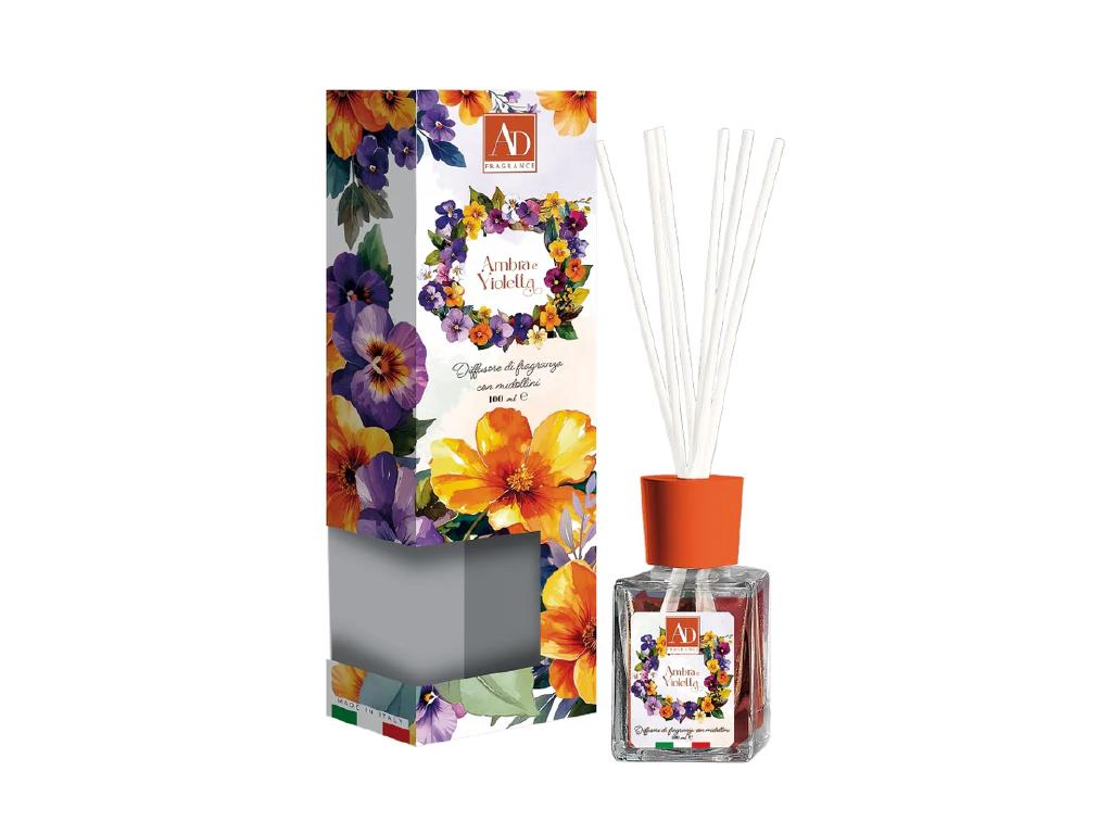 DIFFUSORE DI FRAGRANZE C/MID 100ML AMBRA+VIOLETT ART.121104 DIFFUSORE DI FRAGRANZE C/MID 100ML AMBRA+VIOLETT ART.121104
