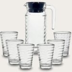 CARAFFA CON 6 BICCHIERI VETRO RADIENCE