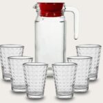 CARAFFA CON 6 BICCHIERI VETRO CLARITY