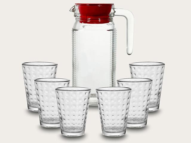 CARAFFA CON 6 BICCHIERI VETRO CLARITY CARAFFA CON 6 BICCHIERI VETRO CLARITY