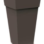 VASO MELROSE QUADRO ALTO ANTRACITE 30X30X41CM.ART.VS00300