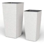 VASO AURORA QUADRO 35X35X68H BIANCO