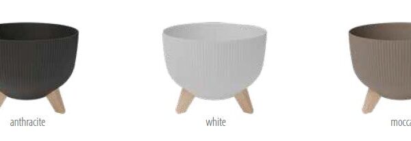 VASO WAVE TRIO 30CM BIANCO ART.TRIW30