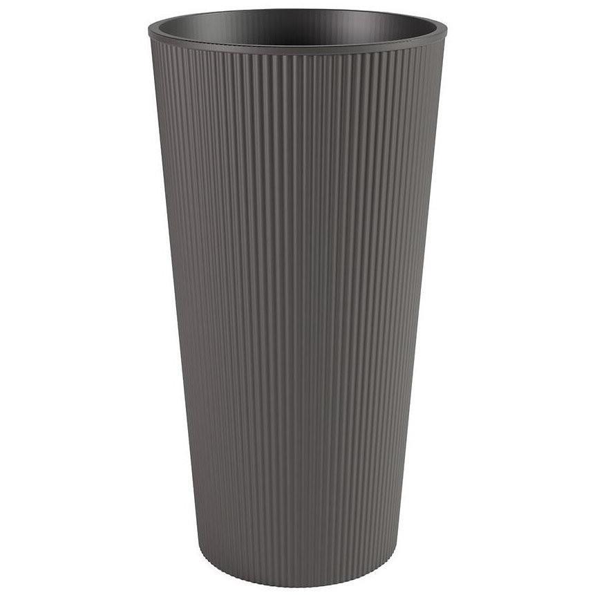 VASO WAVE ALTO ROTONDO 30XH57CM ANTRACITE ART.THA30 VASO WAVE ALTO ROTONDO 30XH57CM ANTRACITE ART.THA30