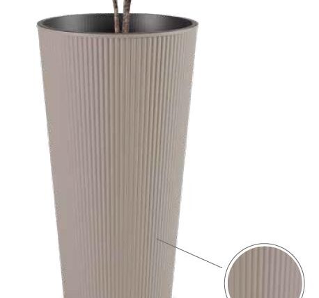 VASO WAVE ALTO ROTONDO 30XH57CM MOCCA ART.THM30