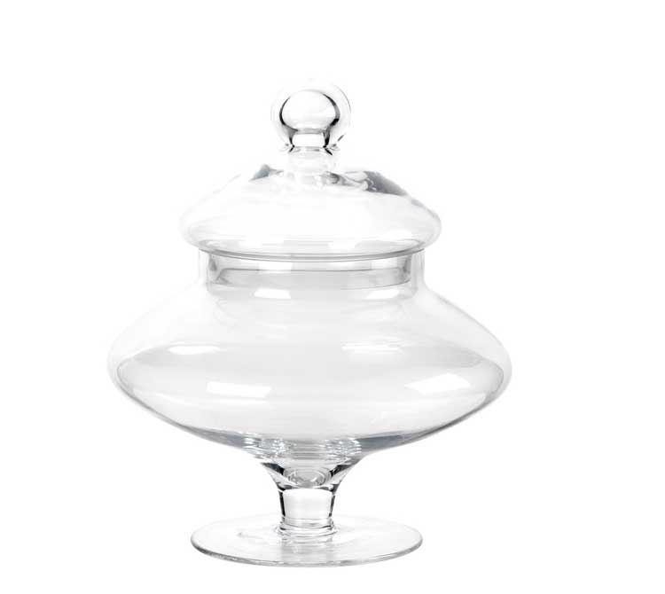 POTICHE IN VETRO DIAM.20 H.26CM ART.700/25CT POTICHE IN VETRO DIAM.20 H.26CM ART.700/25CT