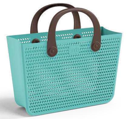 BORSA MARE CITY LINDA CM.45X51 TURCHESE MANICI IN PLASTICA NEWS 2026 ART.1427/T