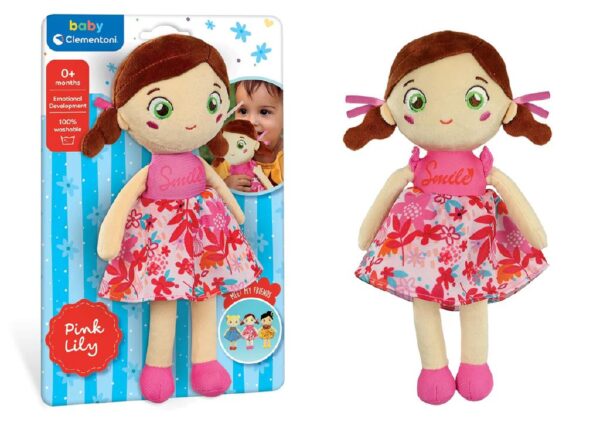 CLEMENTONI BABY BAMBOLA PINK LILLY SOFT ART.17603