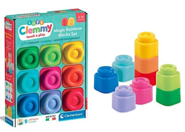 CLEMMY BABY 17604 SET 9 BLOCCHI SENSORIALI RAINBOW