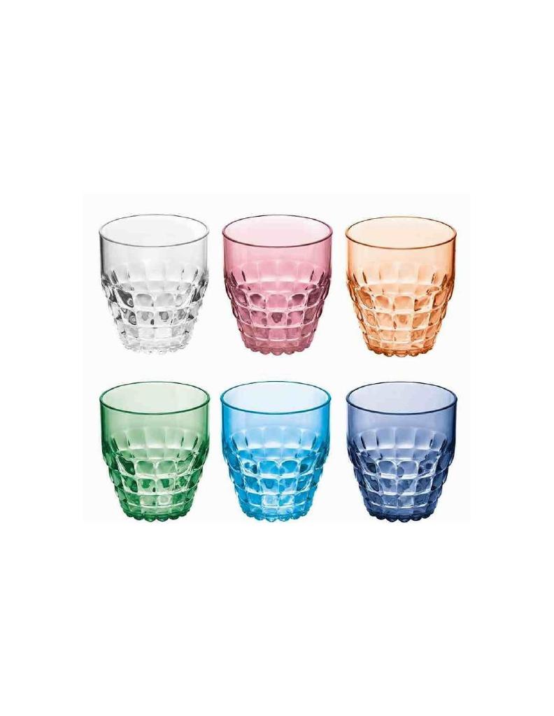 BICCHIERI TUMBLER BASSI TIFFANY SET/6 COLORI ASSORTITI BICCHIERI TUMBLER BASSI TIFFANY SET/6 COLORI ASSORTITI