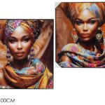 QUADRO DONNA 100X100CM 2ASS ART.540771