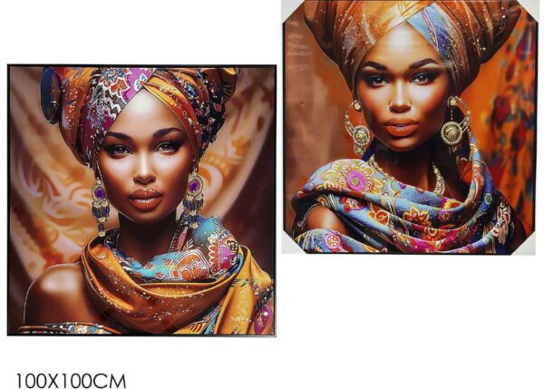 QUADRO DONNA 100X100CM 2ASS ART.540771