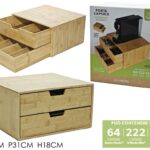 PORTACAPSULE IN BAMBOO DUE CASSETTI ART.751199
