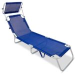 LETTINO PIEGHEVOLE CON PARASOLE 22*1 ALL/TXT 188X55X24 BLU ART.3310608