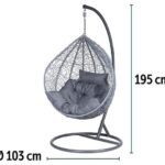 POLTRONA SOSPESA RATTAN C/CUSCINO M.13 GRIGIO ART.6566073