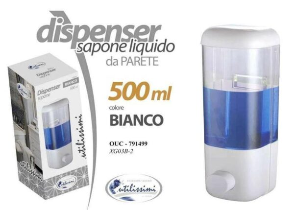 DISPENSER SAPONE 500ML BIANCO