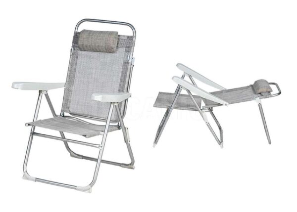SEDIA RECLIN. ALL/TXT 61,5X57X96,5 GRIGIO ART.3310571