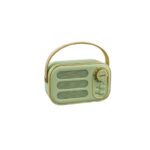 RADIO RETRO BLUETOOTH VERDE 7,5X12,2X5,9CM ART.1394008