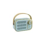 RADIO RETRO BLUETOOTH CELESTE 7,5X12,2X5,9CM ART.1394010