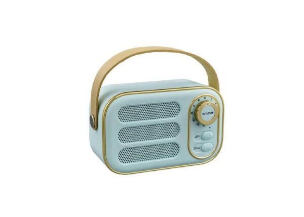 RADIO RETRO BLUETOOTH CELESTE 7,5X12,2X5,9CM ART.1394010