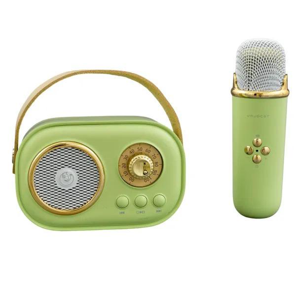 KARAOKE VINTAGE RADIO+MICROFONO VERDE KARAOKE VINTAGE RADIO+MICROFONO VERDE