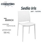 SEDIA IN POLIPROPILENE IRIS BIANCA 38X49XH78,5 ART.747276