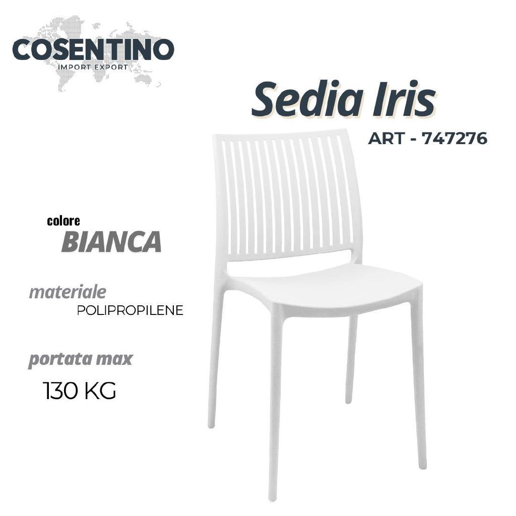 SEDIA IN POLIPROPILENE IRIS BIANCA 38X49XH78,5 ART.747276 SEDIA IN POLIPROPILENE IRIS BIANCA 38X49XH78,5 ART.747276