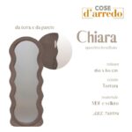 SPECCHIO IN VELLUTO CHIARA TORTORA 160X60 CM ART.748594