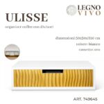 PORTACIALDE ULISSE ORGANIZER COFFEE ORO C/ DIVISORI 30X30XH10 CM ART.749645