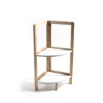 ANGOLIERA 2 RIPIANI IN LEGNO 27X27XH.60 CM ART.33327 -