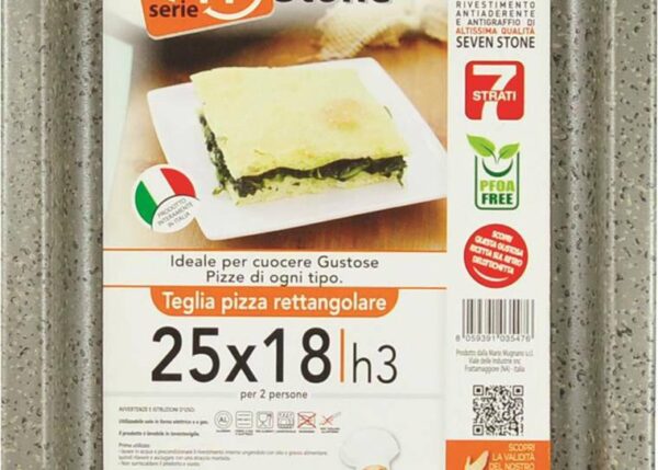 TEGLIA HAPPY STONE RETTANGOLARE BASSA 25X18XH3CM