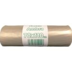SACCO PATTUMIERA LDPE AMBRA 70X110 ROTOLO 10 PZ