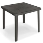 TAVOLO NETTUNO 80X80X72 ANTRACITE