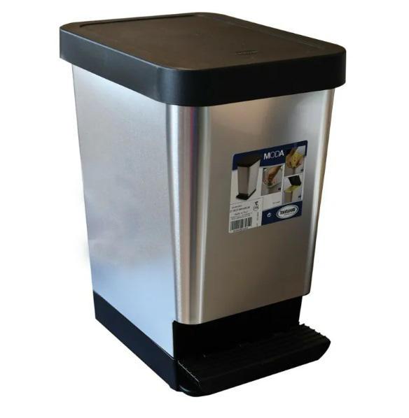 TONTARELLI PATTUMIERA MODA A PEDALE 25LT CARBONIO TONTARELLI PATTUMIERA MODA A PEDALE 25LT CARBONIO