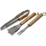SET 3 PZ BARBECUE BBQ MANICO LEGNO ART.727303