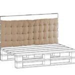 CUSCINO SCHIENALE PALLET 120X40XH5 TORT.