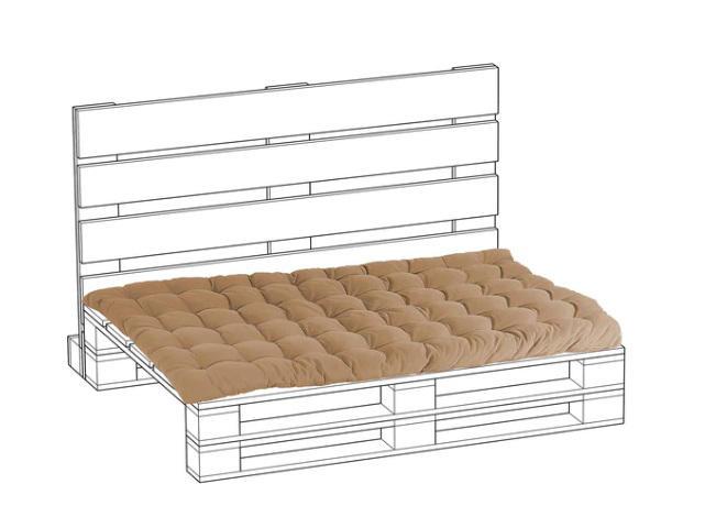 CUSCINO SEDUTA PALLET 120X80XH5CM TORT. CUSCINO SEDUTA PALLET 120X80XH5CM TORT.