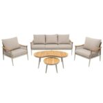 SET DIVANO CON 2 POLTRONE E 2 TAVOLINI ART.755052